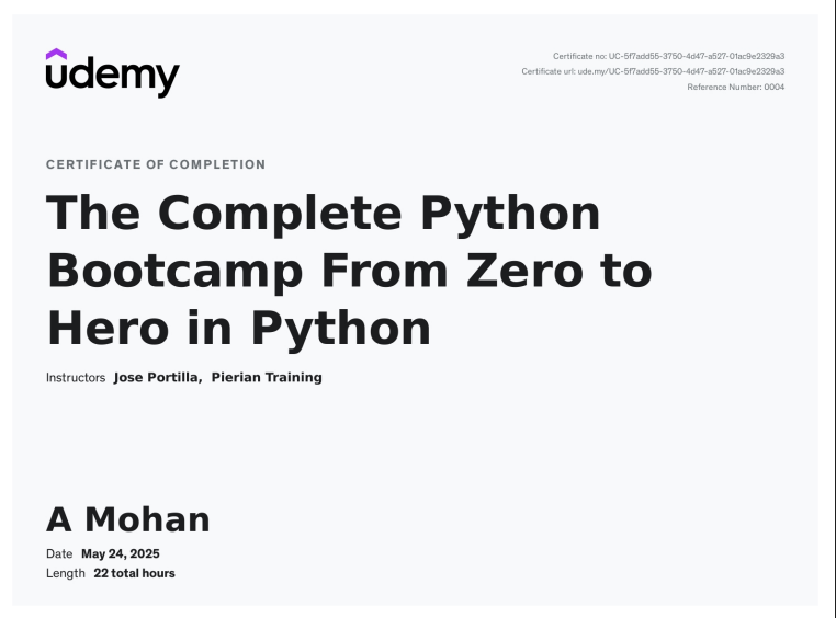 Python Certification